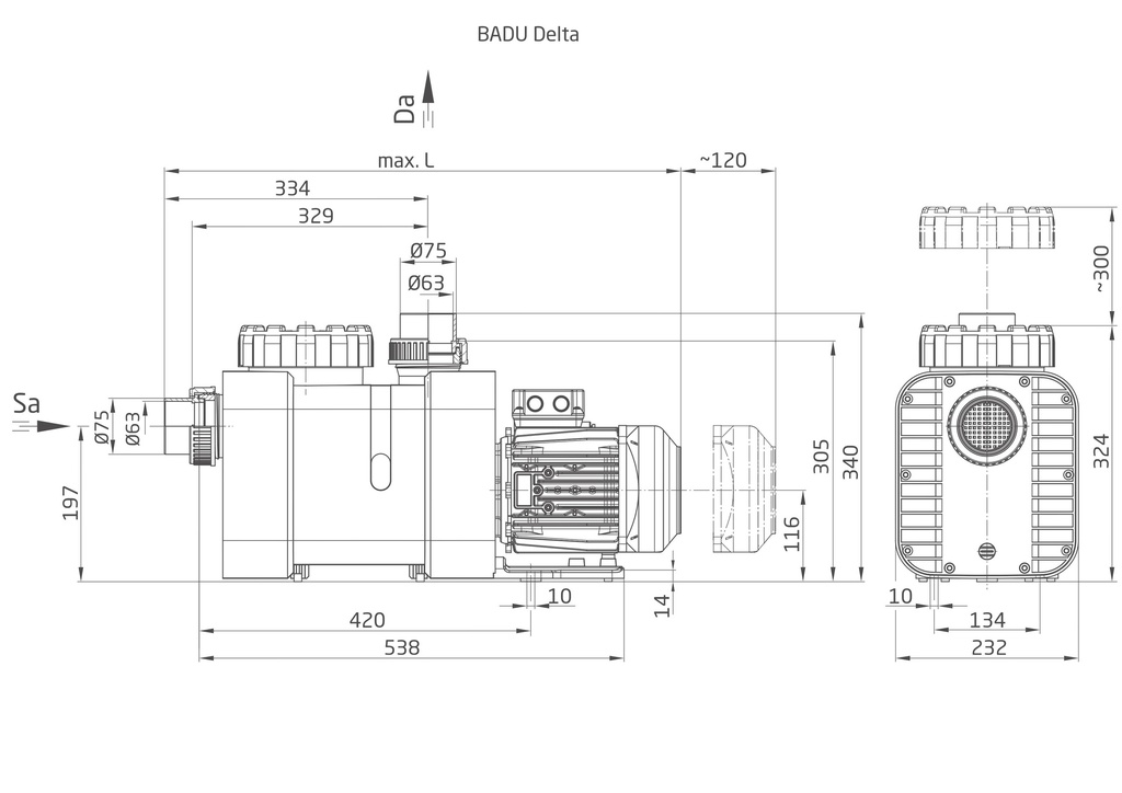Zwembad filterpomp Speck Badu Delta 28 