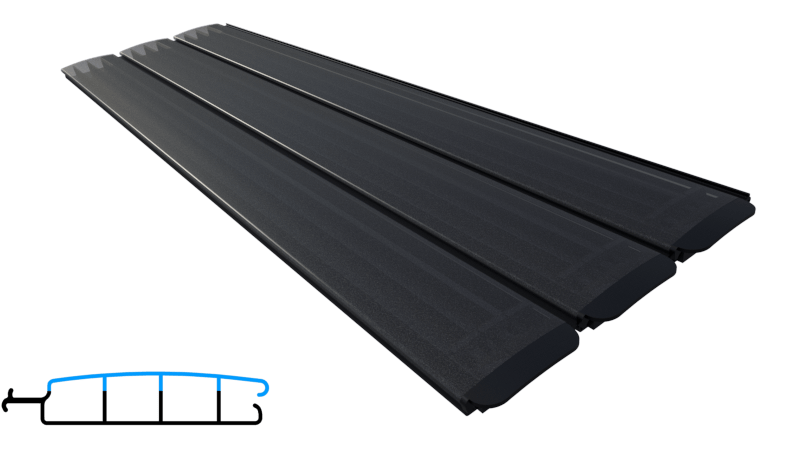 PC solar lamellen grafiet per lopende meter (Tot 3 m)