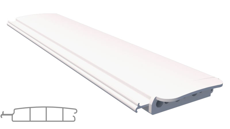 PVC lamellen wit per lopende meter (Tot 3 m)