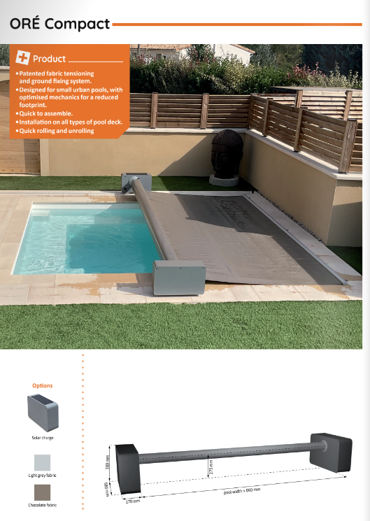 Oré Compact (B 2.5m x 3m l, B2.5m x 3m l, B 3m x 3m l, B 3.5m x 3m l, antraciet)