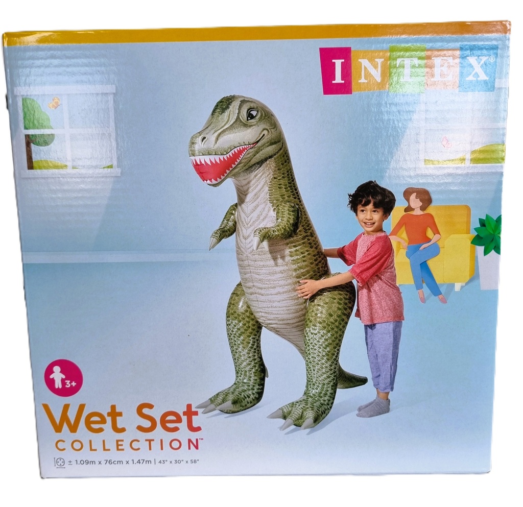 Opblaasbare dinosaurus 1m47cm hoogte.