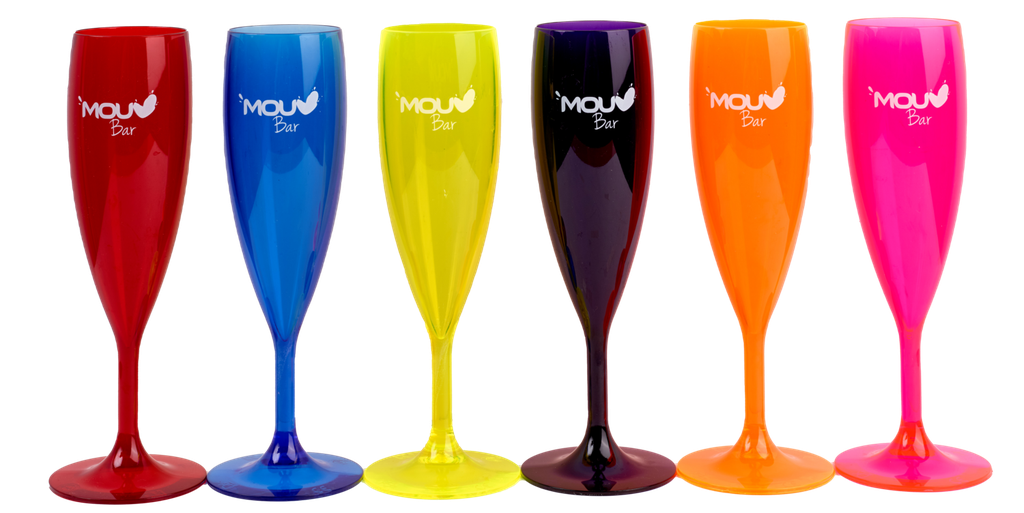 Onbreekbare champagne fluiten Mouv'bar(6stuks).