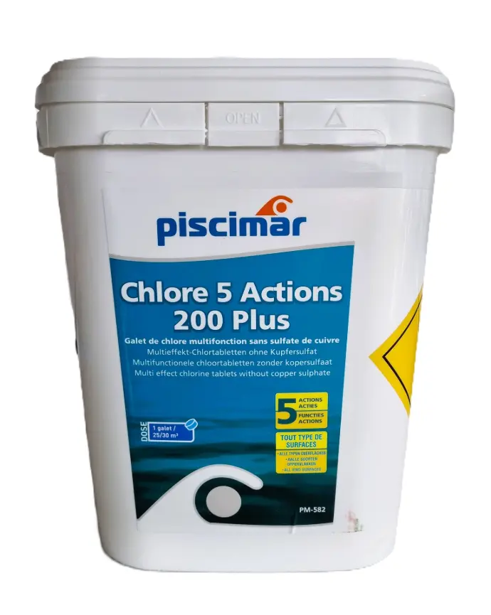 [PI C5A5 20213209] Zwembad chloortabletten 5 functies 200gram/5kg