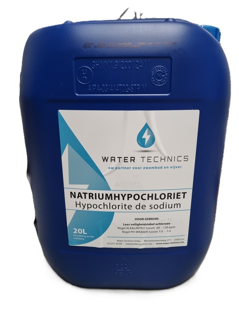 Zwembadchloor vloeibaar inhoud 20 liter