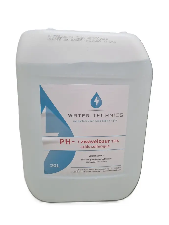 PH min/zwavelzuur 15% inhoud 20L