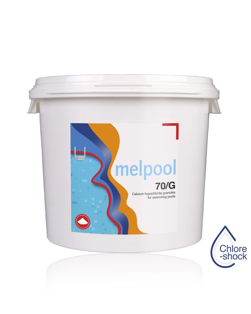 Melpool 70/G ongestabiliseerd zwembad chloorgranulaat 2.5 kg 