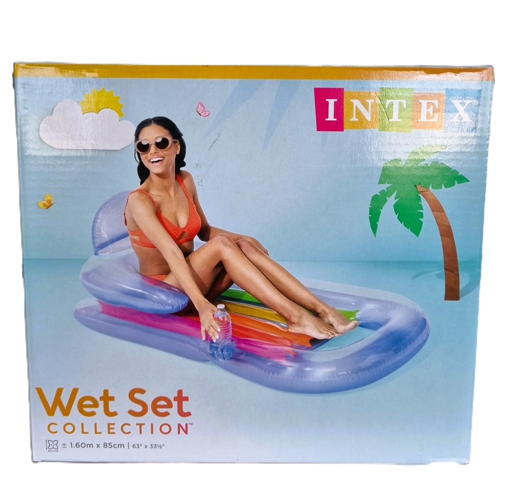 Opblaasbare zitmatras 1m60cm groot. 