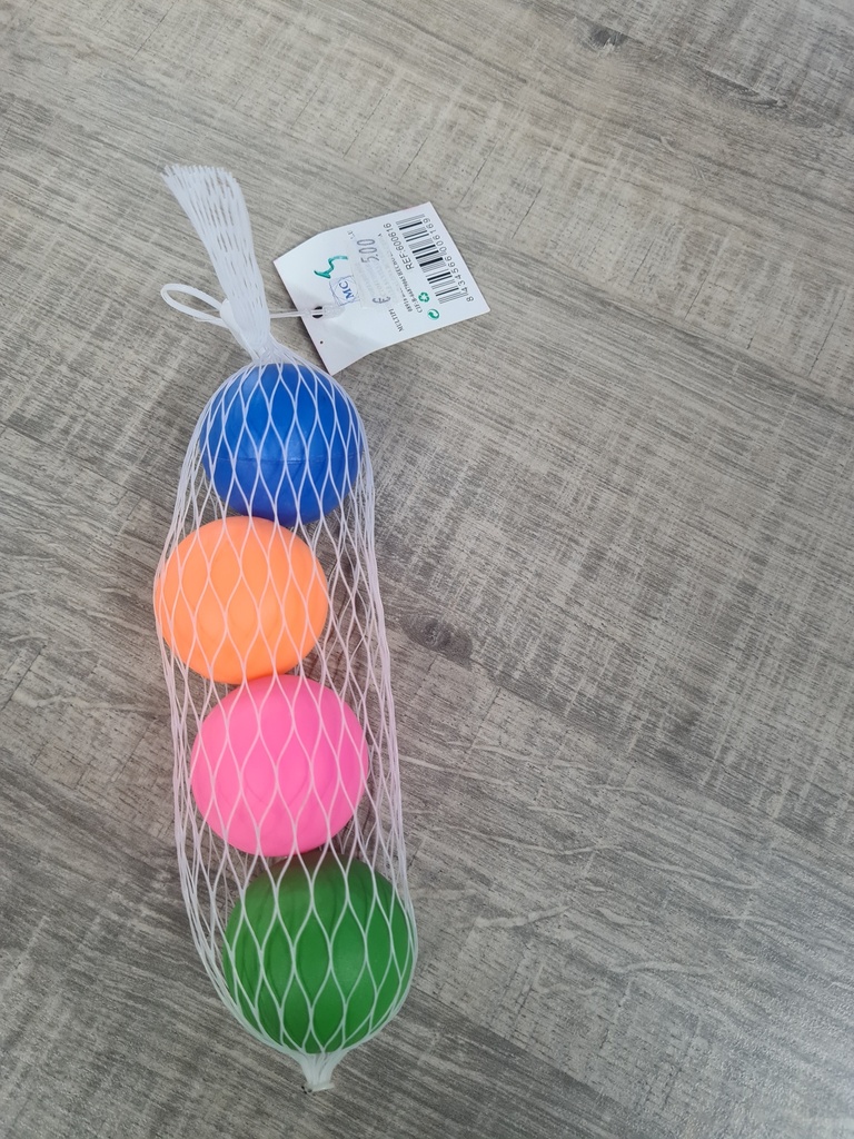 Set van 4 gekleurde racket balletjes