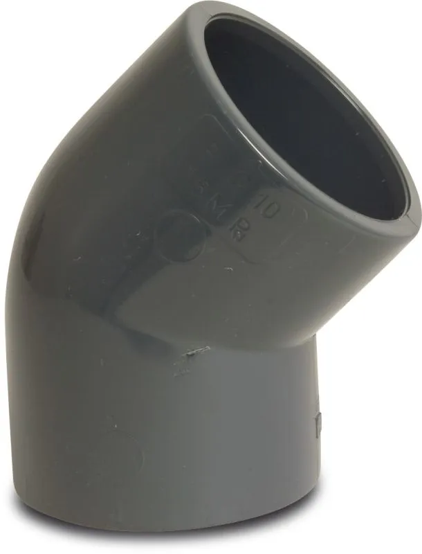 Knie 50 mm -45° PVC-U. 