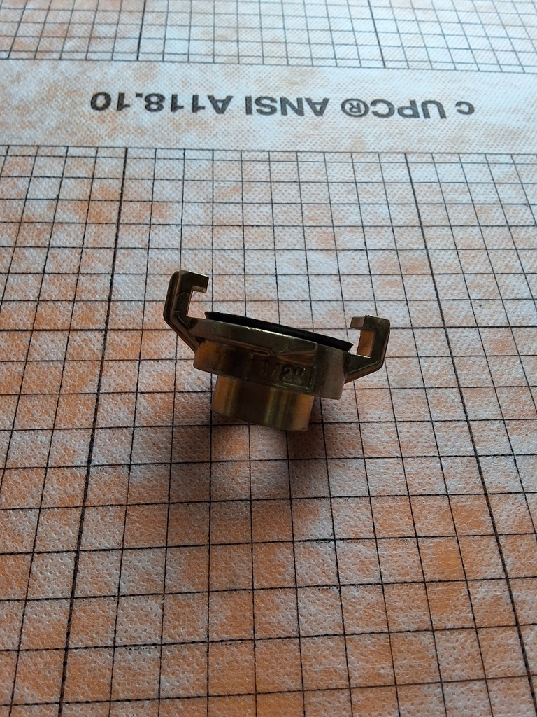 Geka koppeling 1/2" vr. - Messing
