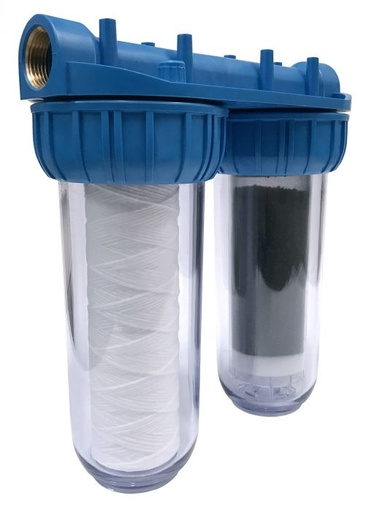 Duofilter 1" (incl. 2 cart., beugel en sleutel)
