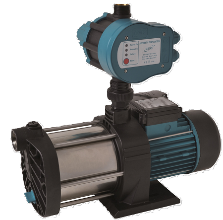 XCM/3 geluidsarme waterpomp met pumpcontrol.