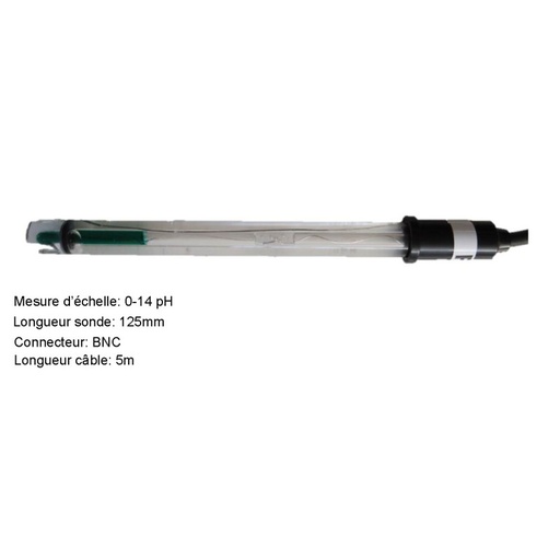 [microdos 75542] pH-meervoudige groene gel sonde met 5 m kabel
